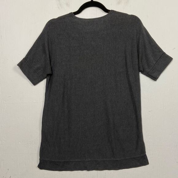 Eileen Fisher Women's Gray Short Sleeve Knit Pullover Top Small Minimalist - Picture 7 of 10